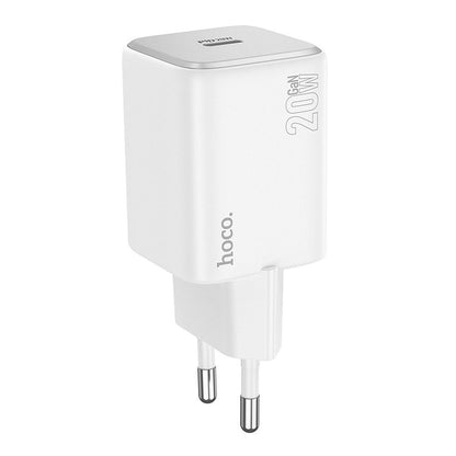 Carregador de Rede HOCO N40, 20W, 3A, 1 x USB-C, Branco