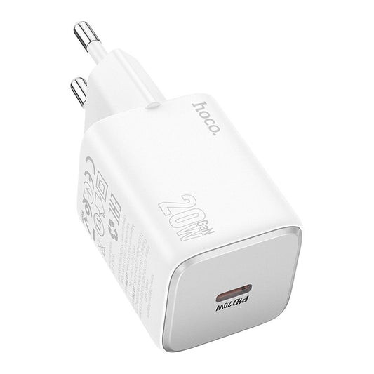 Carregador de Rede HOCO N40, 20W, 3A, 1 x USB-C, Branco