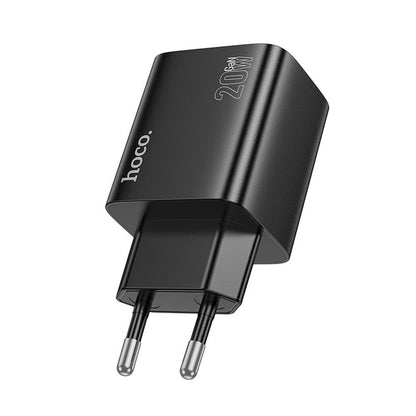 Carregador de Rede HOCO N55, 20W, 3A, 2 x USB-A - 2 x USB-C, Preto