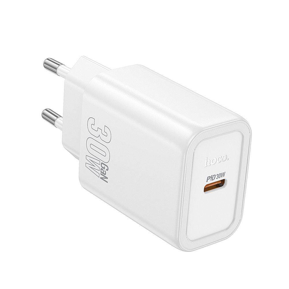 Carregador de Rede HOCO N62, 30W, 3A, 1 x USB-C, Branco