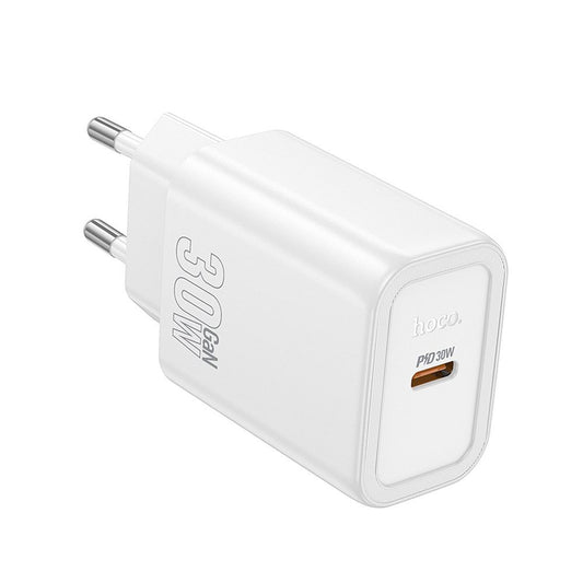 Carregador de Rede HOCO N62, 30W, 3A, 1 x USB-C, Branco