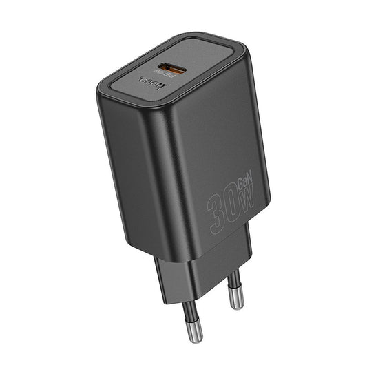 Carregador de Rede HOCO N62, 30W, 3A, 1 x USB-C, Preto