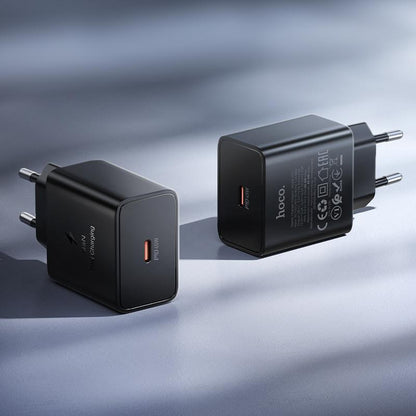 Carregador de Rede HOCO N77, 45W, 3A, 1 x USB-C, Preto
