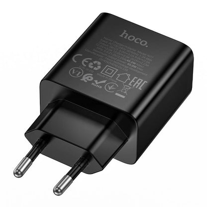 Carregador de Rede HOCO N77, 45W, 3A, 1 x USB-C, Preto