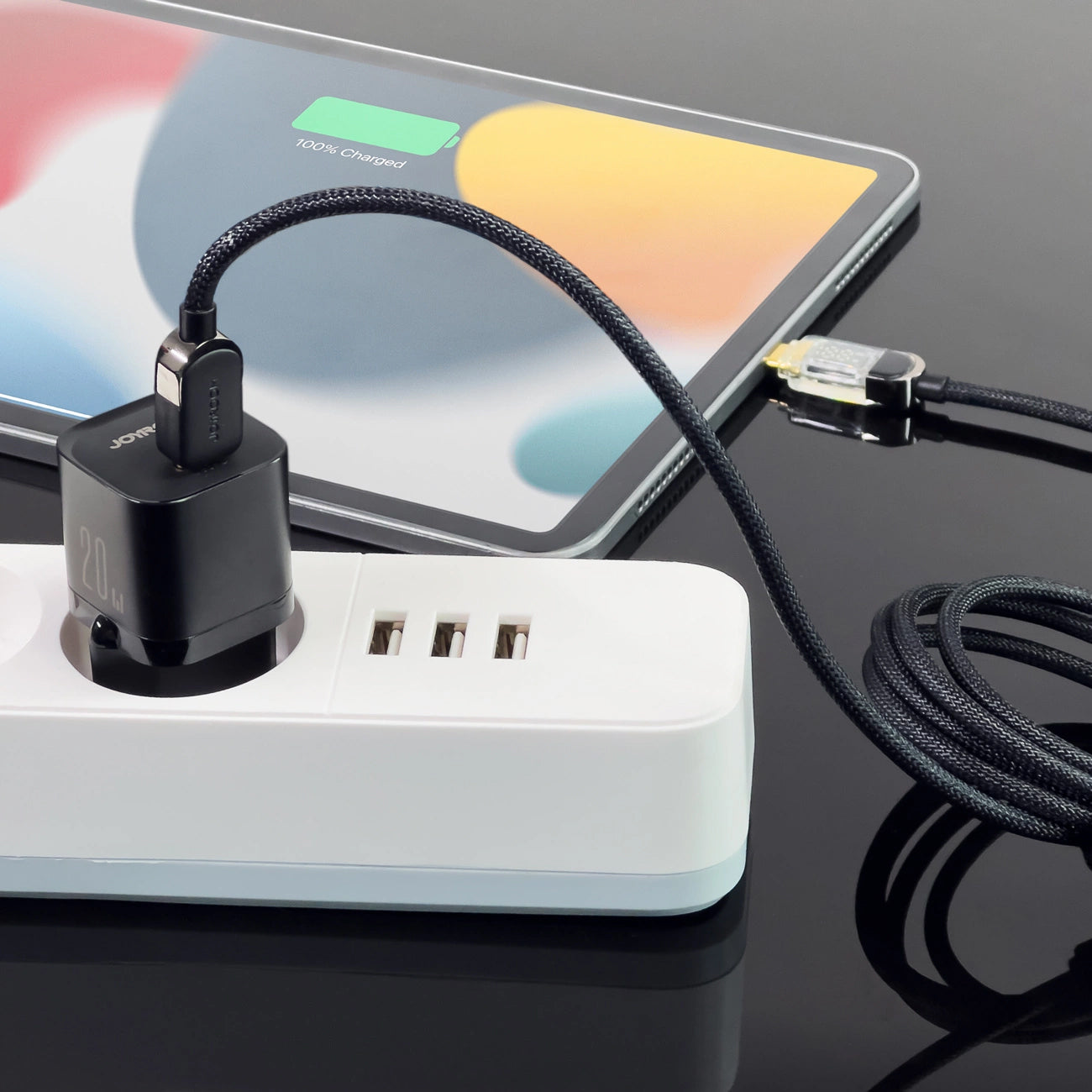 Carregador de Rede Joyroom JR-TCF02, 20W, 3A, 1 x USB-C, Preto