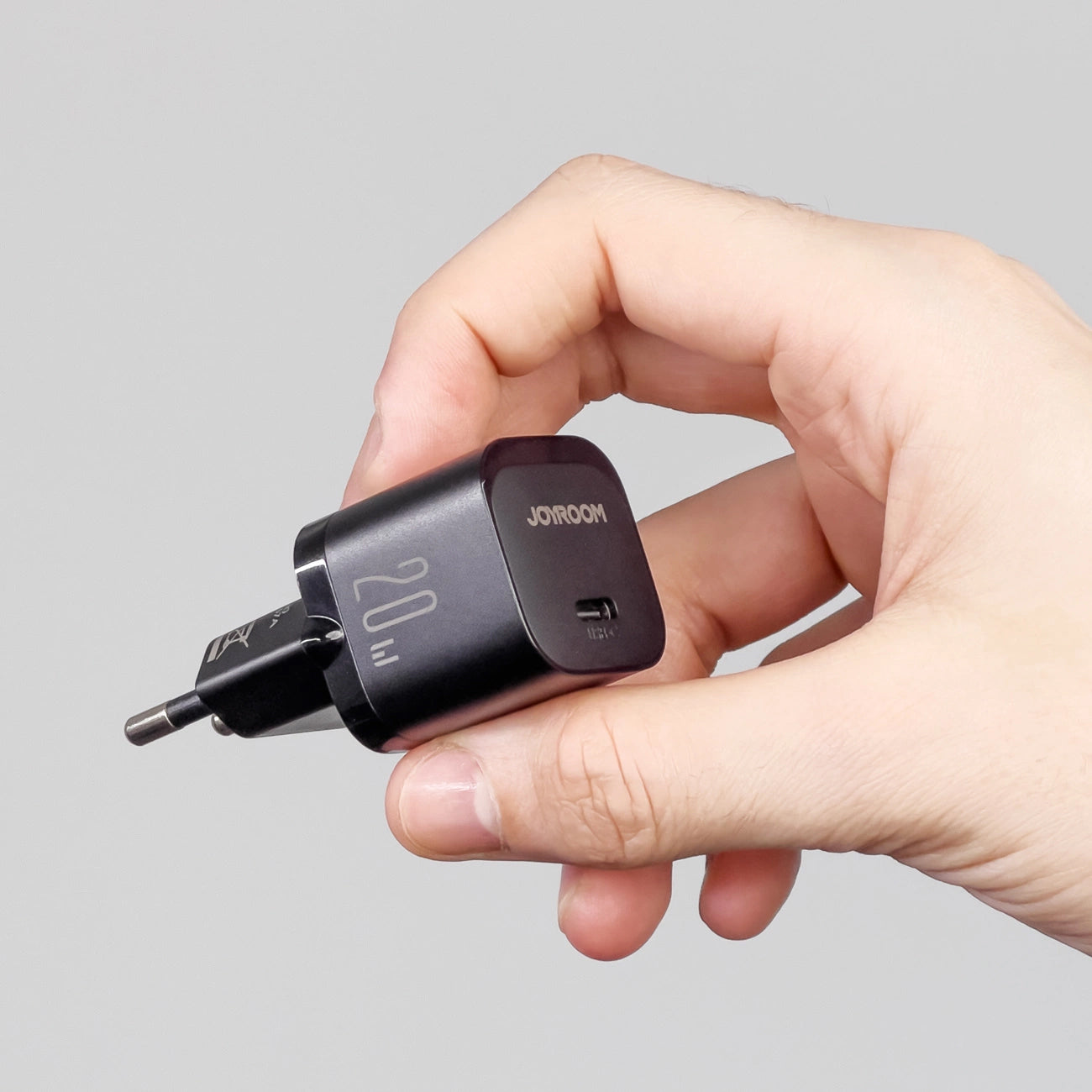 Carregador de Rede Joyroom JR-TCF02, 20W, 3A, 1 x USB-C, Preto