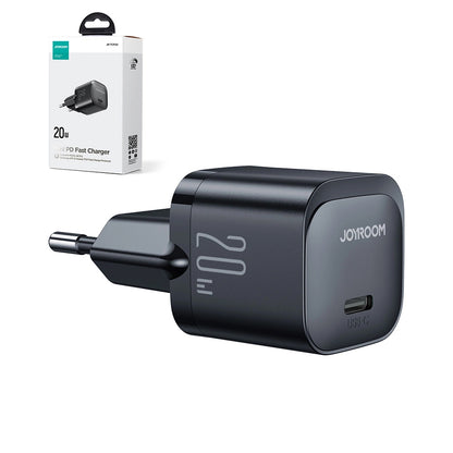 Carregador de Rede Joyroom JR-TCF02, 20W, 3A, 1 x USB-C, Preto