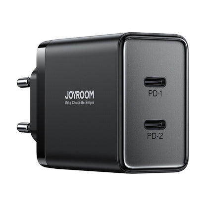 Carregador de rede Joyroom JR-TCF09, 40W, 3A, 2 x USB-C, preto 