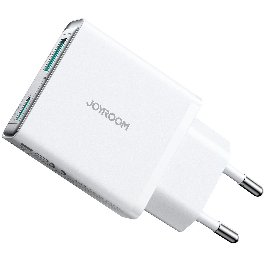 Carregador de rede Joyroom JR-TCF14, 20W, 3A, 1 x USB-A - 1 x USB-C, branco 