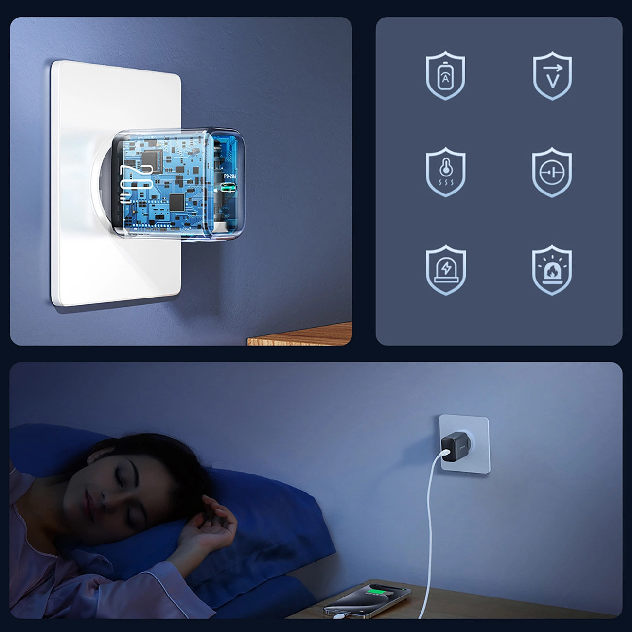 Carregador de Rede Joyroom JR-TCF20, 20W, 3A, 1 x USB-C, Preto
