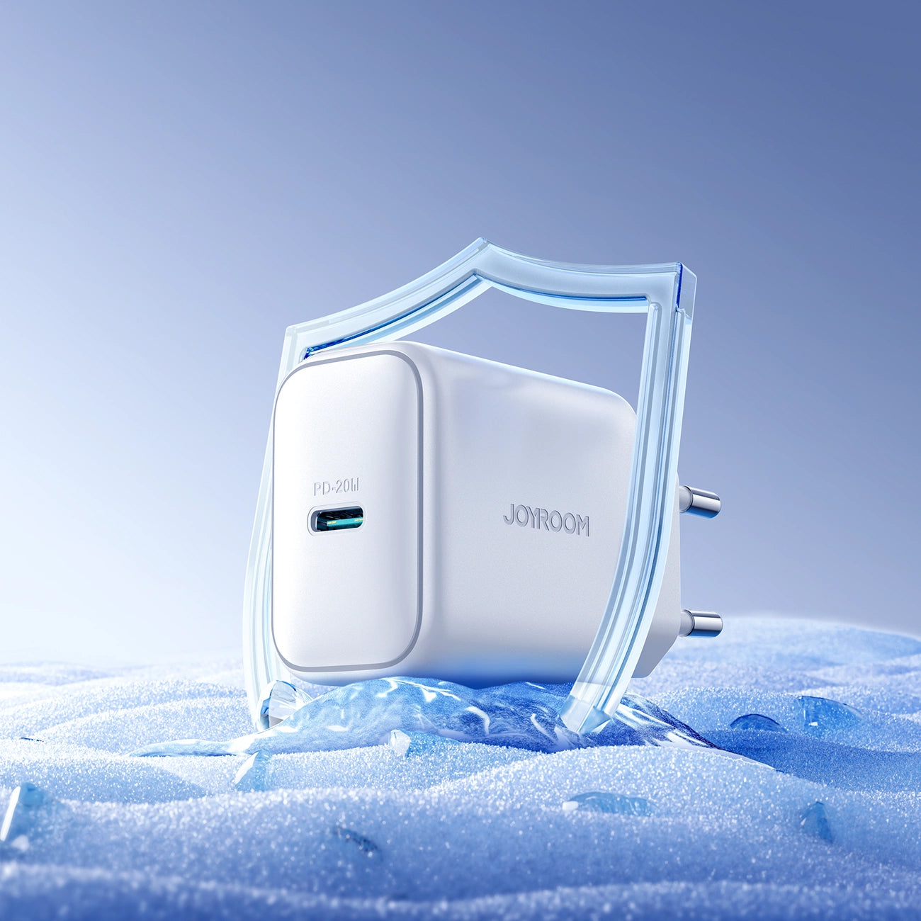 Carregador de Rede Joyroom JR-TCF20, 20W, 3A, 1 x USB-C, Branco