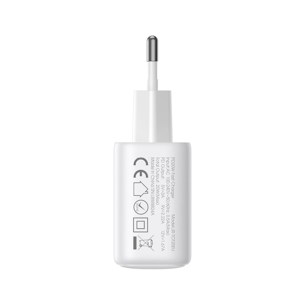 Carregador de Rede Joyroom JR-TCF20, 20W, 3A, 1 x USB-C, Branco