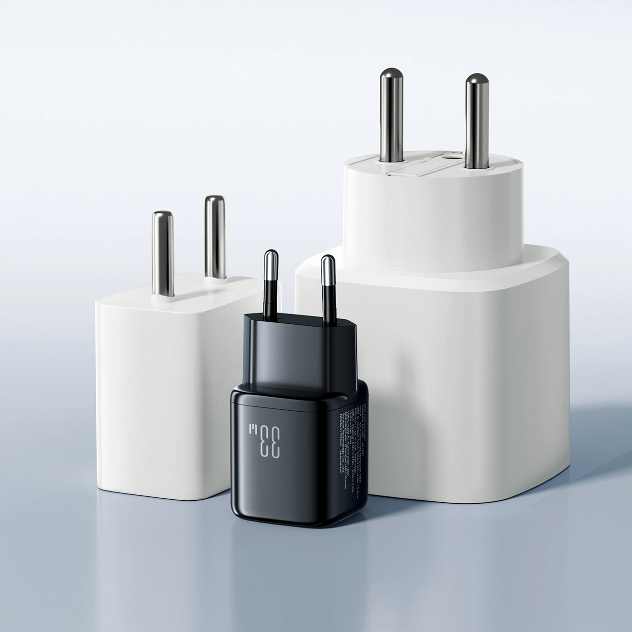 Carregador de Rede Joyroom JR-TG7, 33W, 3A, 1 x USB-A - 1 x USB-C, Preto