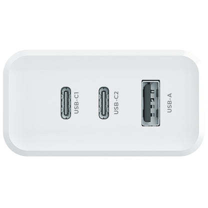 Carregador de Rede MaXlife MXTC-07-45ACC, 45W, 3A, 1 x USB-A - 2 x USB-C, Branco 