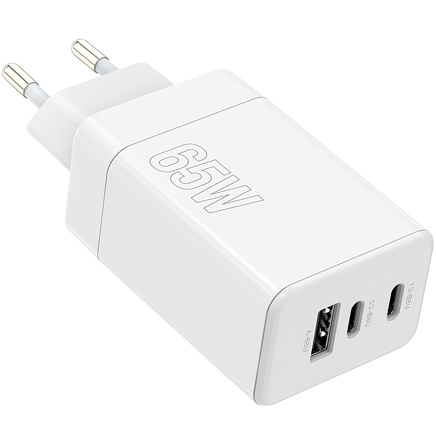 Carregador de Rede MaXlife MXTC-08-65ACC, 65W, 3A, 1 x USB-A - 2 x USB-C, Branco 