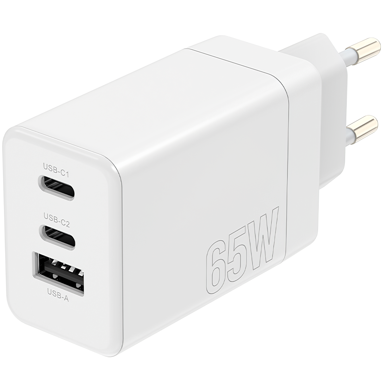 Carregador de Rede MaXlife MXTC-08-65ACC, 65W, 3A, 1 x USB-A - 2 x USB-C, Branco 