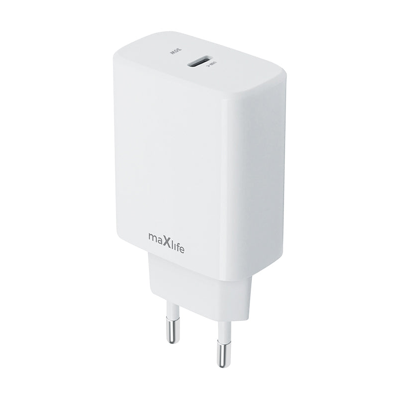 Carregador de rede MaXlife MXTC-10-30C, 30W, 3A, 1 x USB-C, branco 