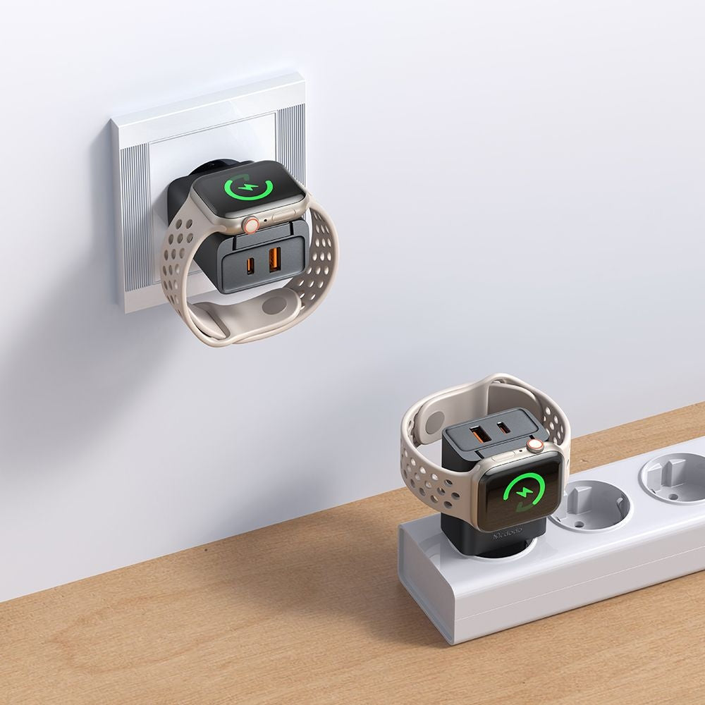 McDodo CH-3700 Companion Network Charger, 30W, 3A, 1 x USB-A - 1 x USB-C, Black