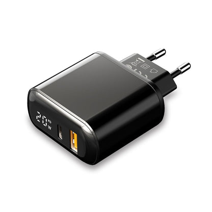 Carregador de Rede McDodo CH-7170 Chocolate Display, 20W, 3A, 1 x USB-A - 1 x USB-C, Preto