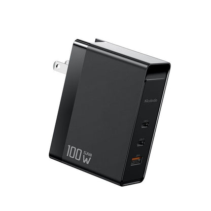 Carregador de Rede McDodo CH-8101 Pro Nuc AR Power Travel, 100W, 5A, 1 x USB-A - 2 x USB-C, Preto