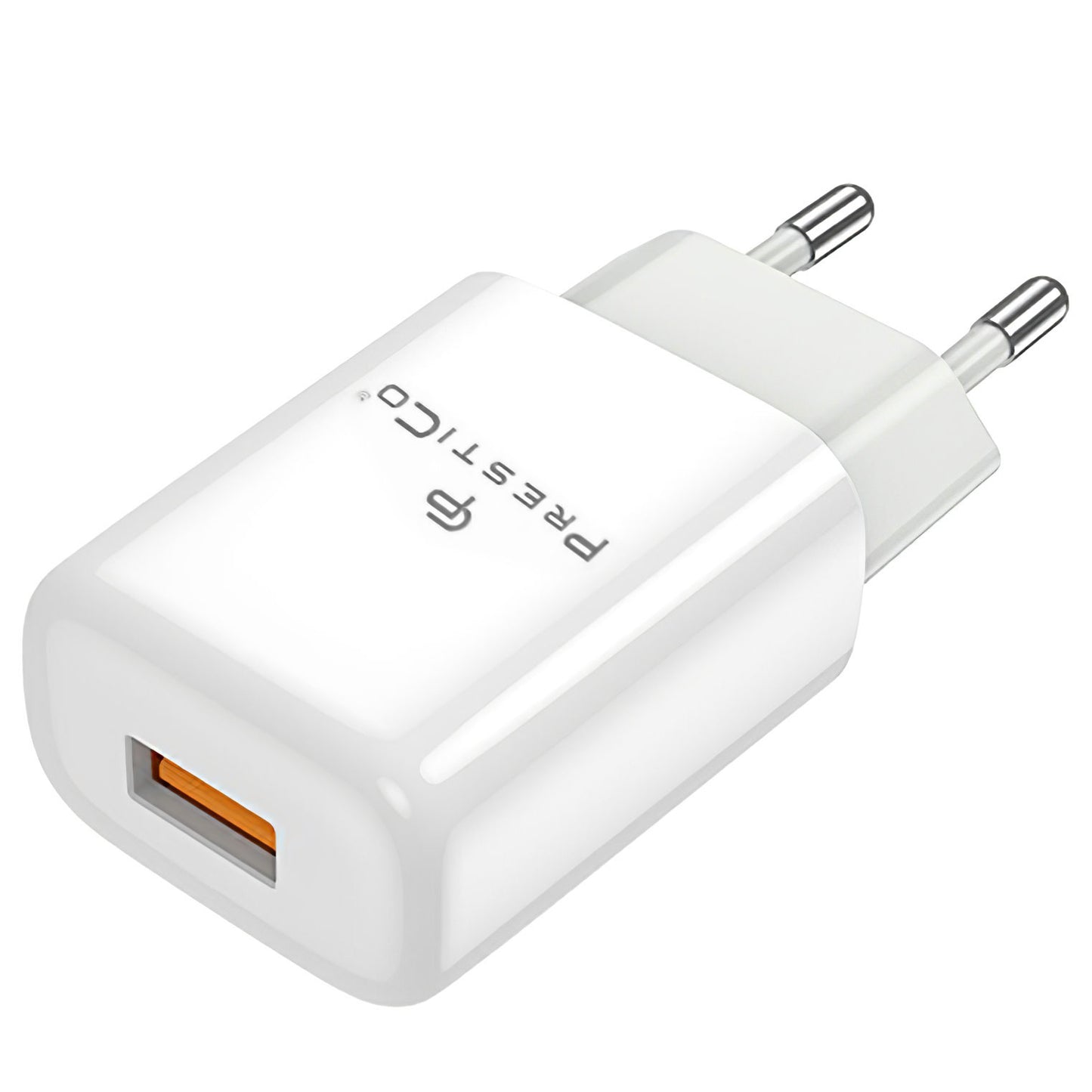 Carregador de rede Prestico F7, 12 W, 2,4 A, 1 x USB-A, branco 