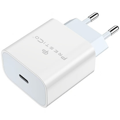 Carregador de rede Prestico F8A Box, 20W, 3A, 1 x USB-C, branco 