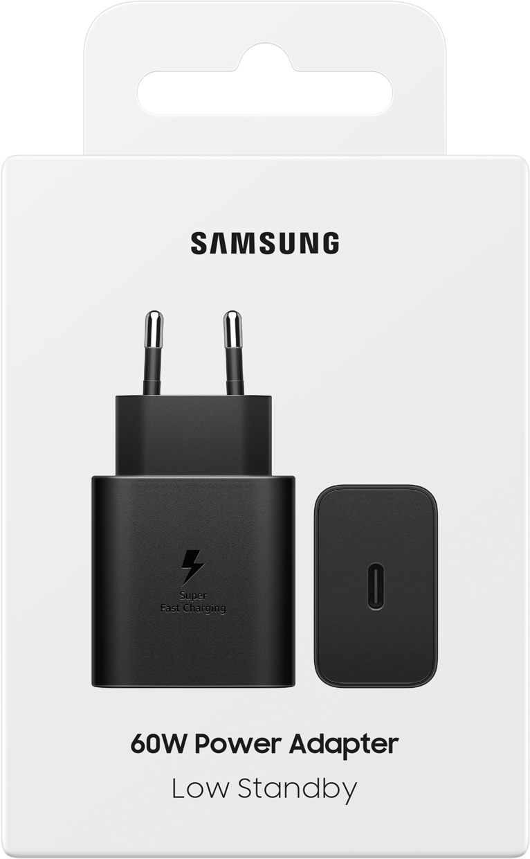 Carregador de Rede Samsung, 60W, 3A, 1 x USB-C, Preto EP-T6010NBEGWW