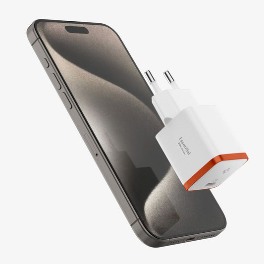 Carregador de Rede Spigen EE301EU Essential, 30W, 3A, 1 x USB-C, Branco ACH08449