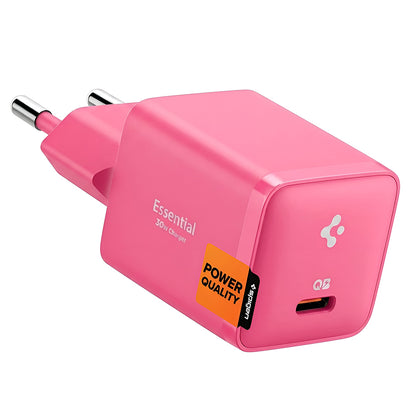 Carregador de Rede Spigen EE301EU Essential, 30W, 3A, 1 x USB-C, Rosa ACH10449