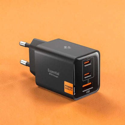 Carregador de Rede Spigen EE473EU Essential, 47W, 3A, 1 x USB-A - 2 x USB-C, Preto ACH09465