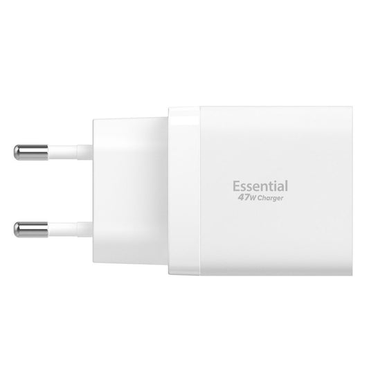 Carregador de Rede Spigen Essential, 47W, 3A, 2 x USB-C, Branco