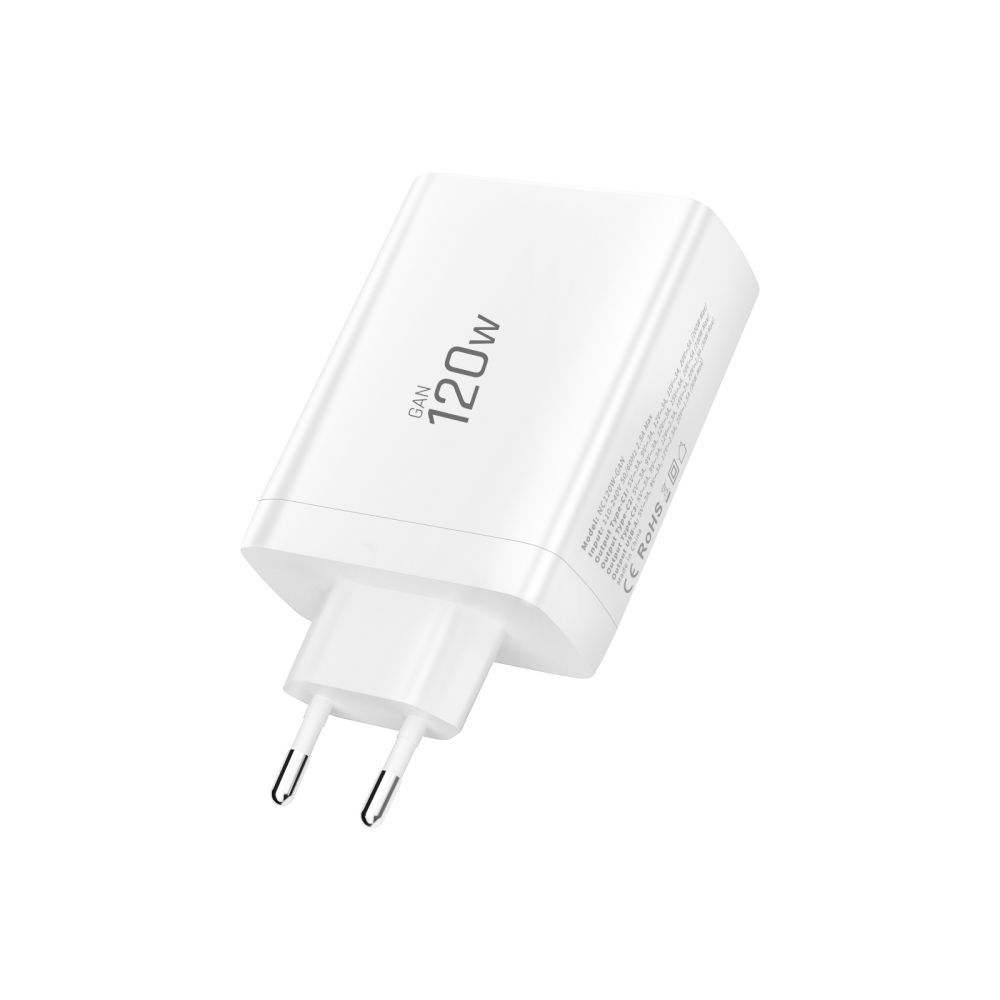 Tech-Protect NC120W-GAN Network Charger, 120W, 5A, 1 x USB-A - 3 x USB-C, White