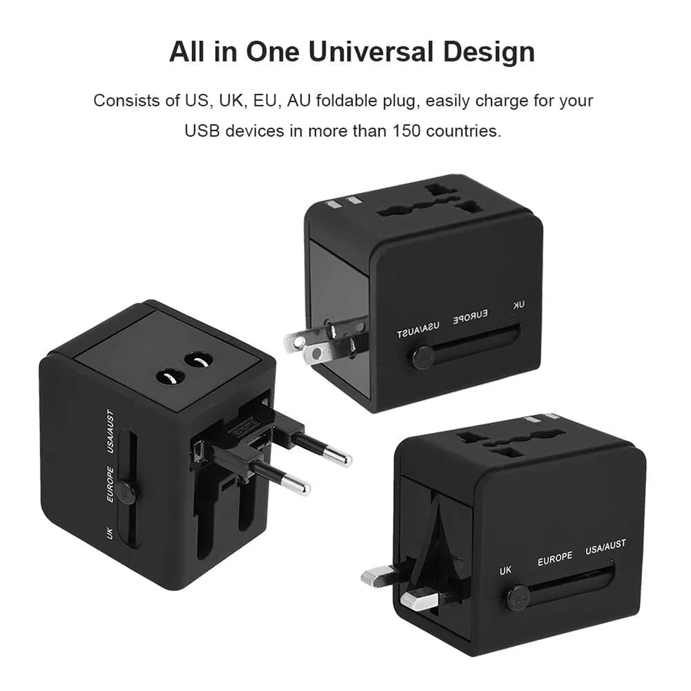 Carregador de Rede Techsuit HHt148 Travel, 10W, 2A, 2 x USB-A, Preto