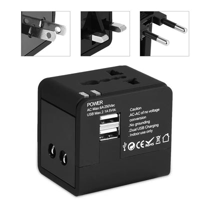 Carregador de Rede Techsuit HHt148 Travel, 10W, 2A, 2 x USB-A, Preto