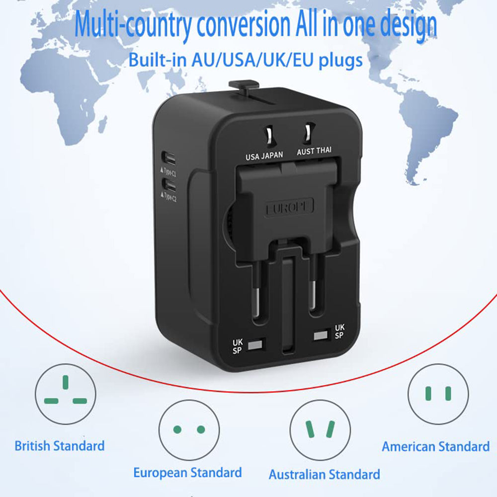 Carregador de Rede Techsuit HHT202-2C Travel, 15W, 3A, 2 x USB-C, Branco