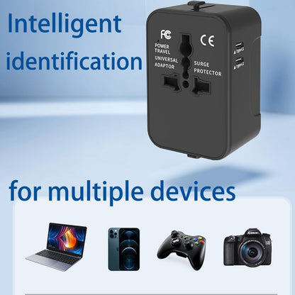 Carregador de Rede Techsuit HHT202-2C Travel, 15W, 3A, 2 x USB-C, Preto