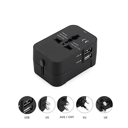Carregador de Rede Techsuit HHT202 Travel, 10W, 2A, 2 x USB-A, Preto