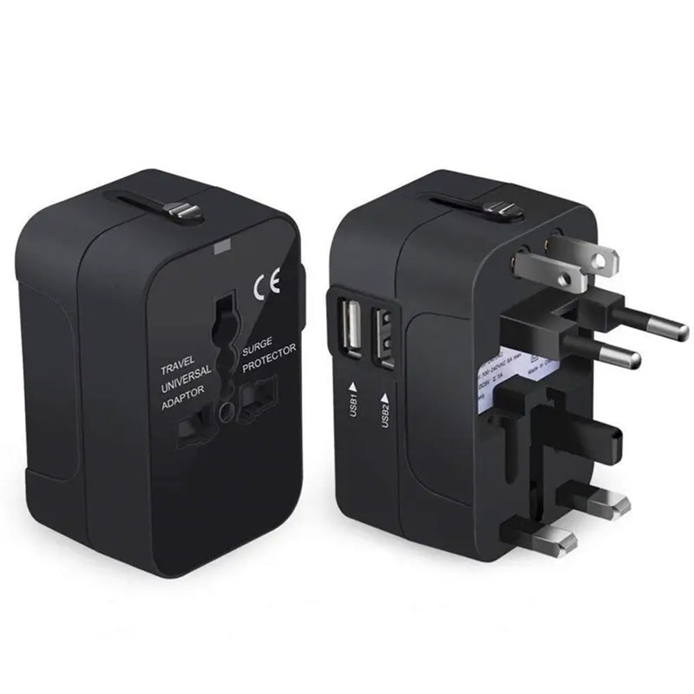 Carregador de Rede Techsuit HHT202 Travel, 10W, 2A, 2 x USB-A, Preto