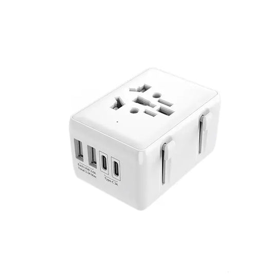 Carregador de Rede Techsuit HHT203A Travel, 20W, 3A, 2 x USB-A - 2 x USB-C, Branco