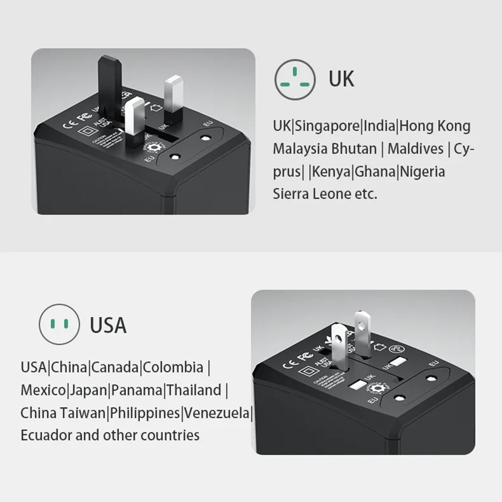Carregador de Rede Techsuit HHT904-B3 Travel, 30W, 3A, 3 x USB-A - 1 x USB-C, Branco