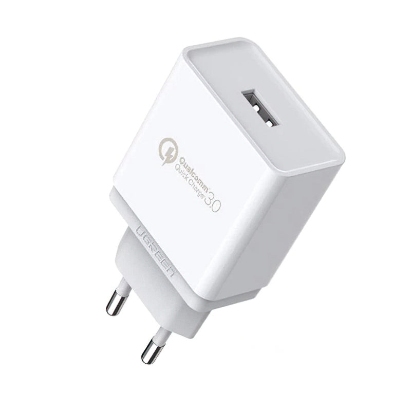 Carregador de Rede UGREEN CD122, 18W, 3A, 1 x USB-A, Branco