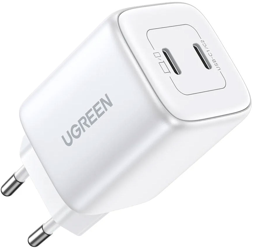 Carregador de Rede UGREEN CD294, 45W, 3A, 2 x USB-C, Branco