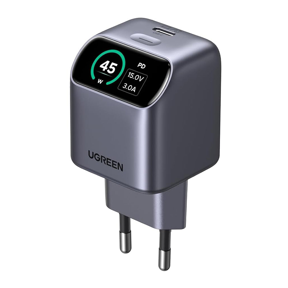 UGREEN Nexode Pro X740 (25419B) Mains Charger with Display, 45W, 3A, 1 x USB-C, Gray