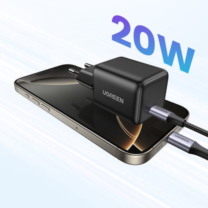 Carregador de Rede UGREEN X512, 20W, 3A, 1 x USB-C, Preto