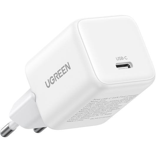Carregador de Rede UGREEN X513, 30W, 3A, 1 x USB-C, Branco
