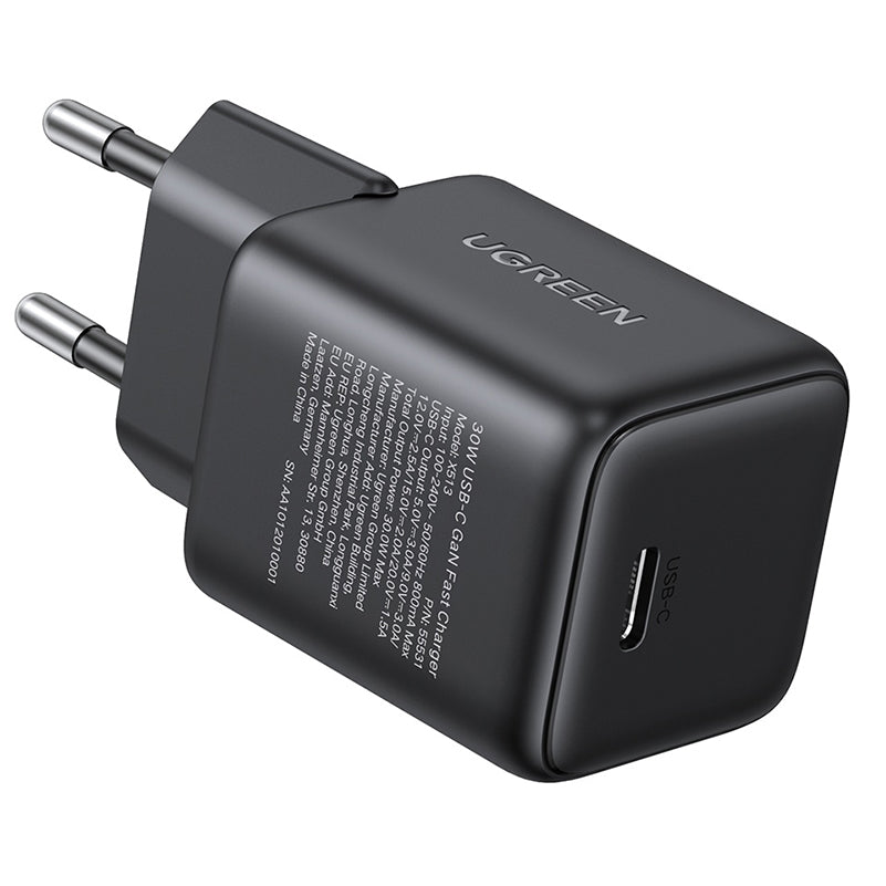 Carregador de Rede UGREEN X513, 30W, 3A, 1 x USB-C, Preto