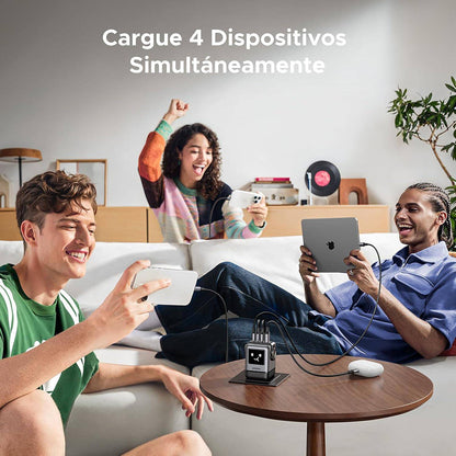 Carregador de Rede UGREEN X688 Uno, 100W, 5A, 1 x USB-A - 3 x USB-C, Preto