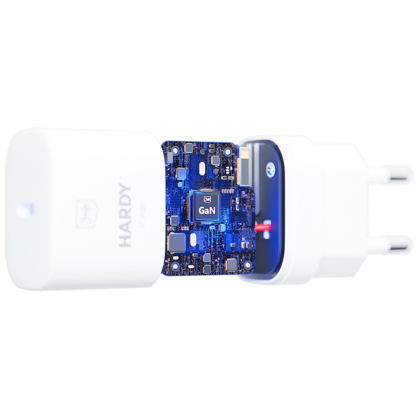 Carregador de rede 3MK Hardy GaN, 33W, 3A, 1 x USB-C, branco