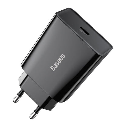 Carregador de rede rápido Baseus, 20W, 3A, 1 x USB-C, preto CCFS-SN01 