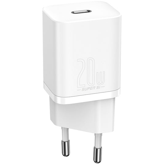 Carregador de rede Baseus Super Si, 20W, 3A, 1 x USB-C, branco CCSUP-B02